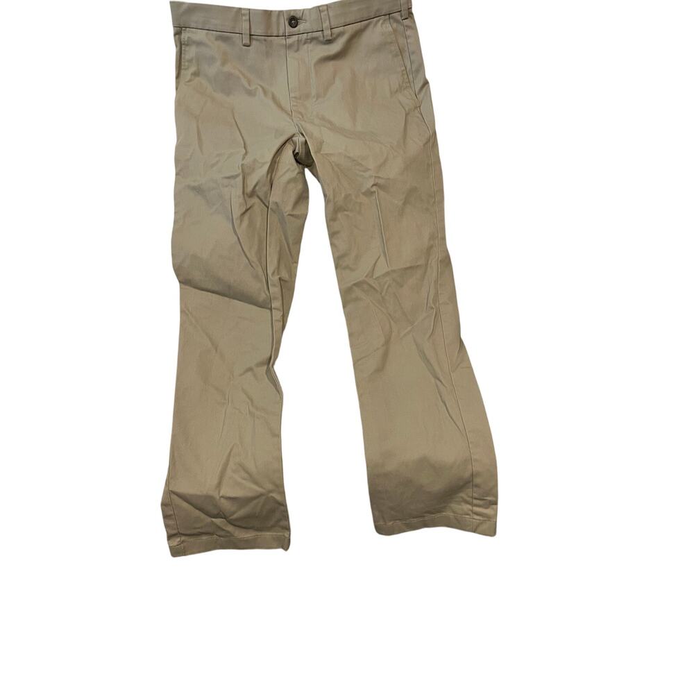 George Beige Flat Front Casual Chino Pants Mens 33x30